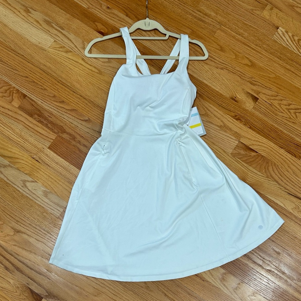 Zella Golf Dress White Sleeveless Mini Dress MSRP $89 Nordstrom NWT Medium